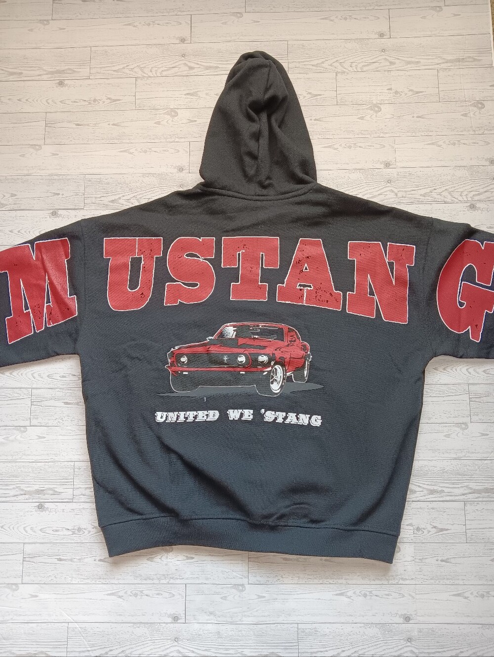 NWT FORD Roadtrip Mustang Hoodie Pullover Black Size XL